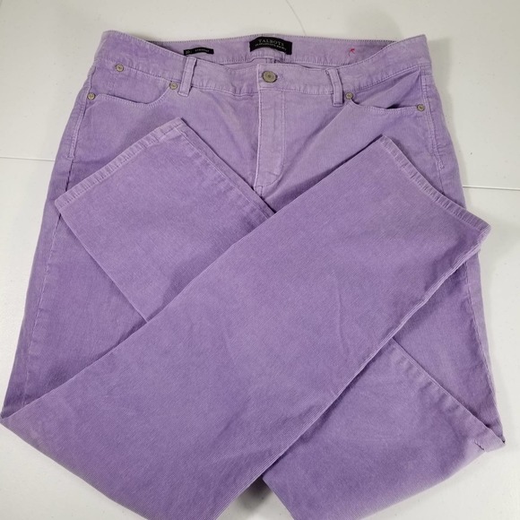 Talbots Lavender Light Purple Flawless 5 Pocket Corduroy Jeans Pants Size 10 - Picture 2 of 4